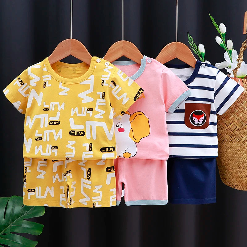 Kids Clothes Set Baby Boy/Girl T-Shirt + Shorts Summer