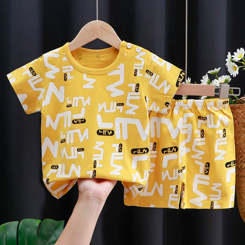 Kids Clothes Set Baby Boy/Girl T-Shirt + Shorts Summer