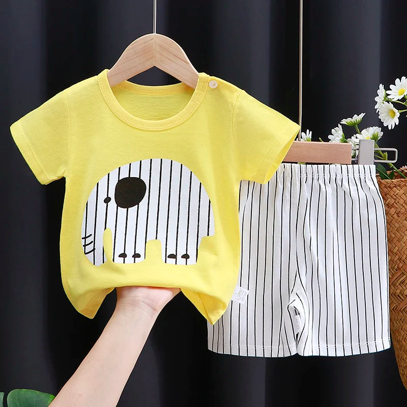 Kids Clothes Set Baby Boy/Girl T-Shirt + Shorts Summer