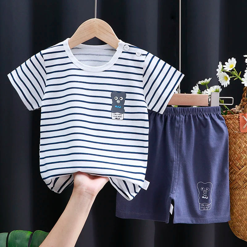 Kids Clothes Set Baby Boy/Girl T-Shirt + Shorts Summer