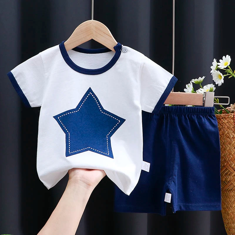 Kids Clothes Set Baby Boy/Girl T-Shirt + Shorts Summer
