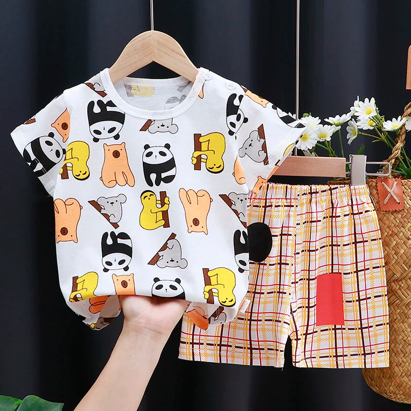 Kids Clothes Set Baby Boy/Girl T-Shirt + Shorts Summer