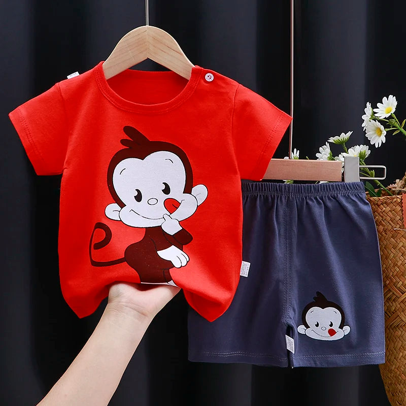 Kids Clothes Set Baby Boy/Girl T-Shirt + Shorts Summer