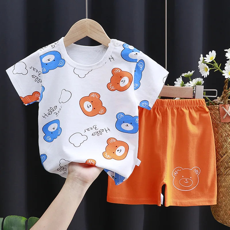 Kids Clothes Set Baby Boy/Girl T-Shirt + Shorts Summer