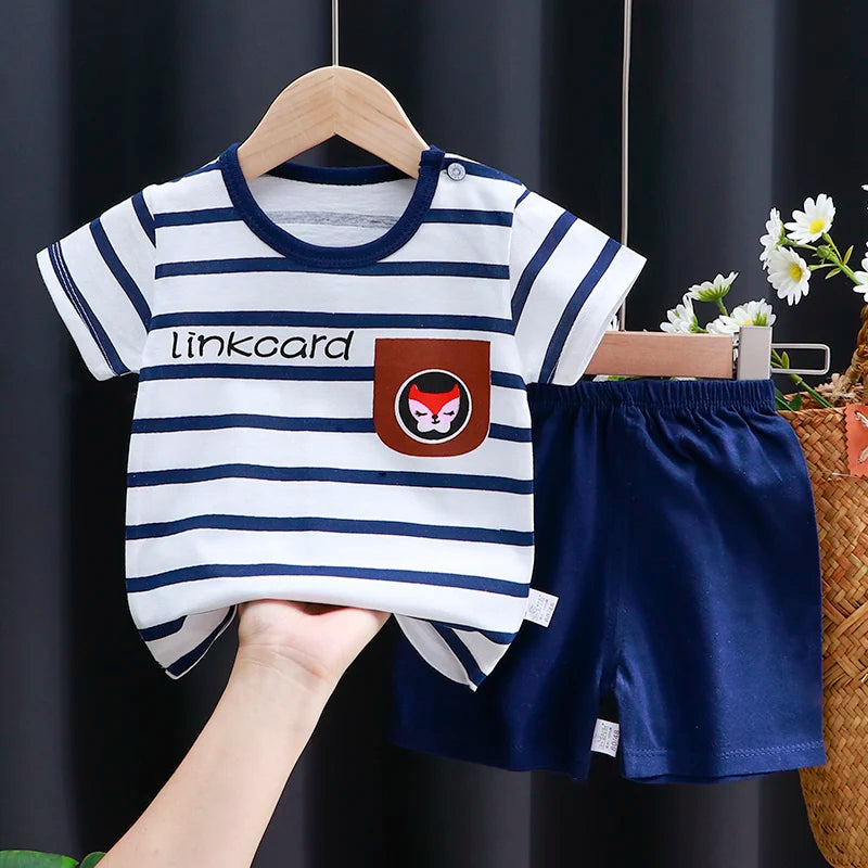 Kids Clothes Set Baby Boy/Girl T-Shirt + Shorts Summer
