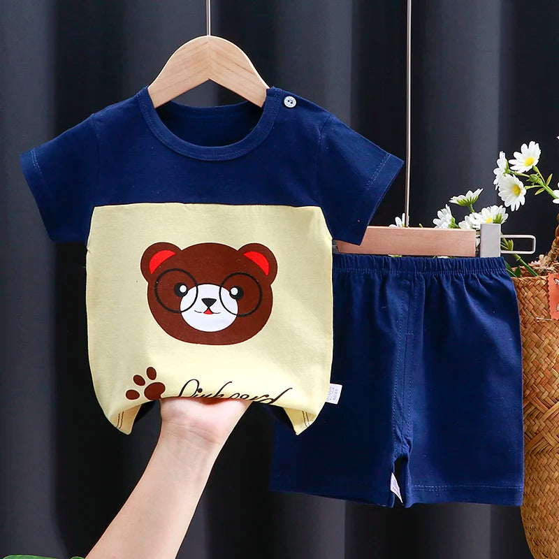 Kids Clothes Set Baby Boy/Girl T-Shirt + Shorts Summer
