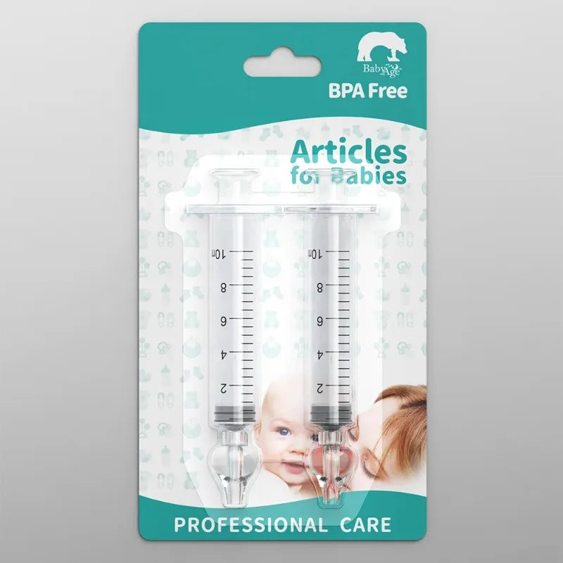 2Pcs Needle Tube Baby Nasal Aspirator Syringe
