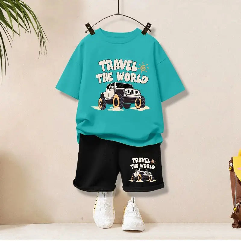 Summer Children Boy Clothes Letter Printed T-Shirts