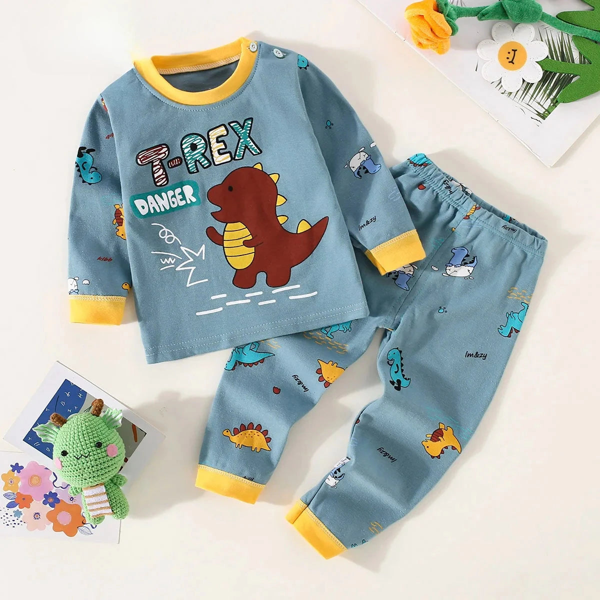 Toddler Boys Underwear Set Cotton Lettering And Bear