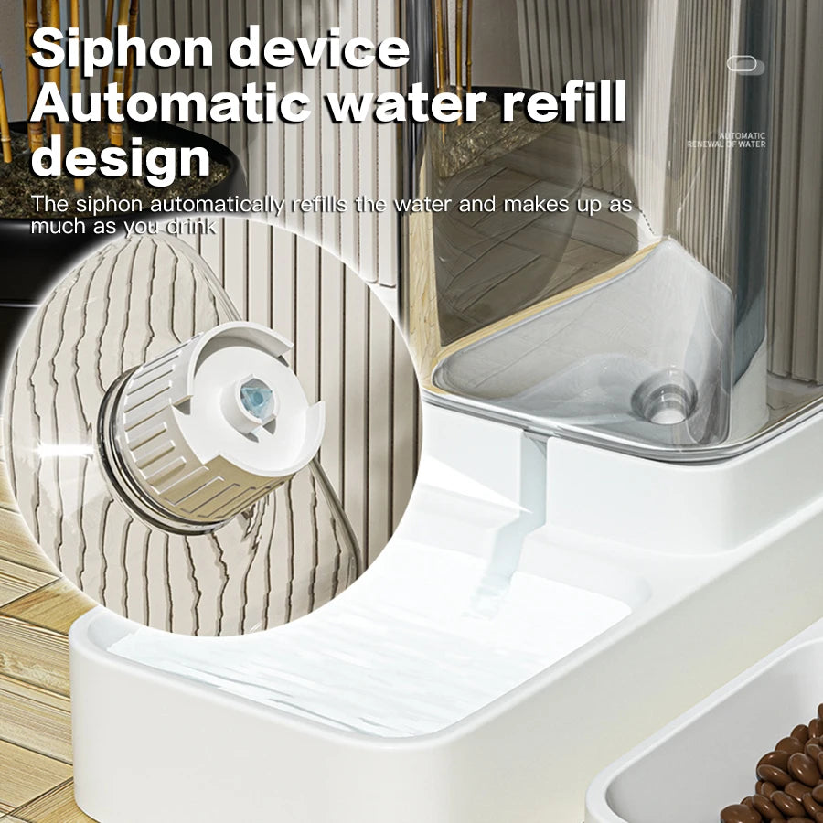 Automatic Cat Feeder & Water Dispenser with Gravity