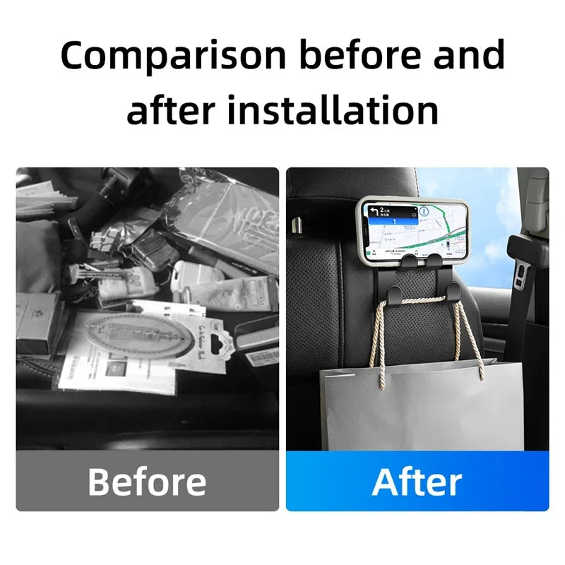 Car Back Seat Hook Hanging Storage Mobile Phone