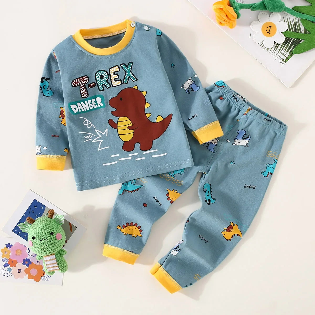 Toddler Boys Underwear Set Cotton Lettering And Bear