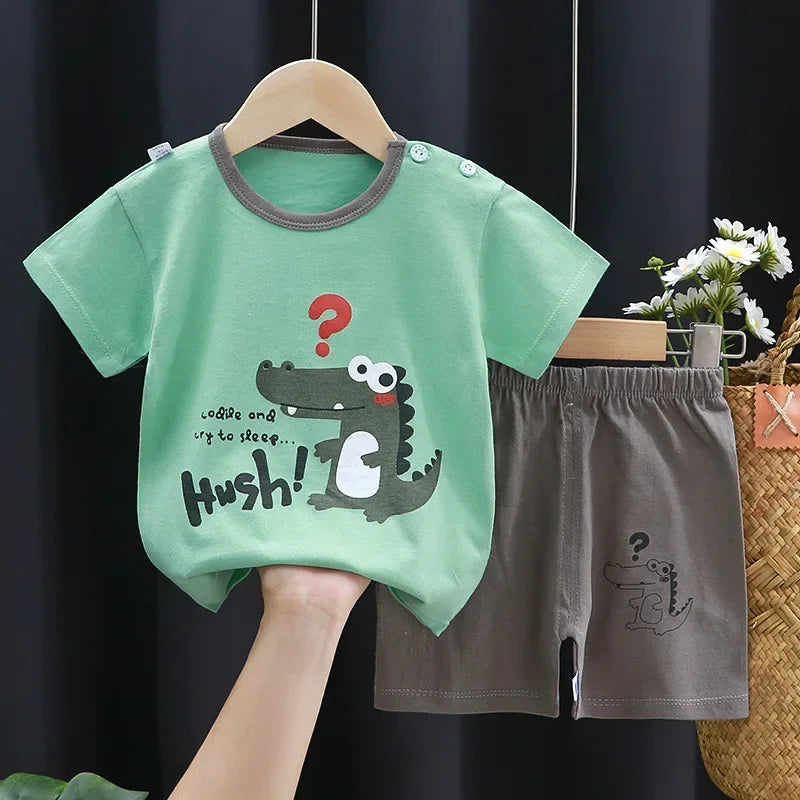 2PCS Children's Sets mother Kids Clothes Boys Girl