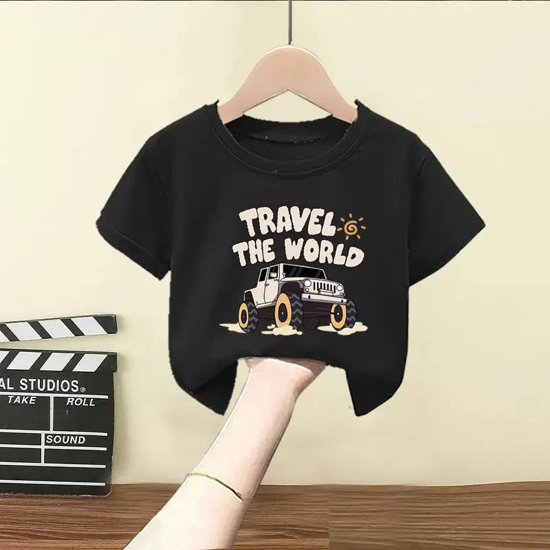 Summer Children Boy Clothes Letter Printed T-Shirts