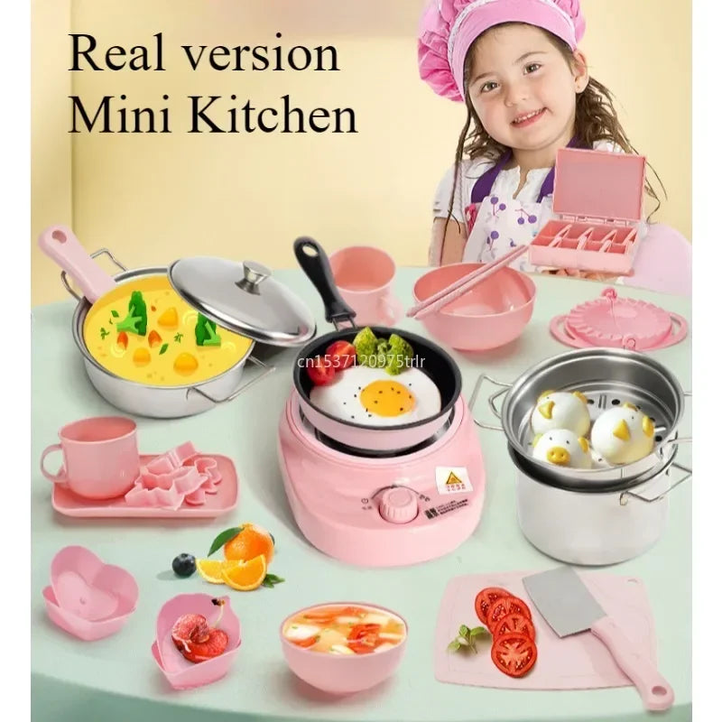 New Funny Kitchen Toys Girl Can Cook Mini Kitchen