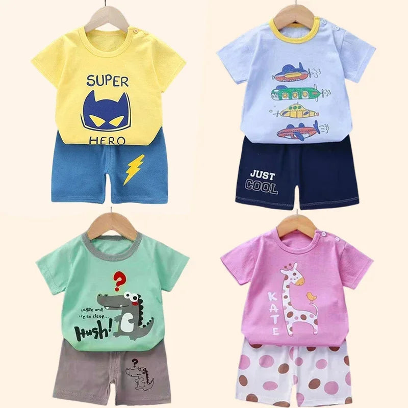 2PCS Children's Sets mother Kids Clothes Boys Girl