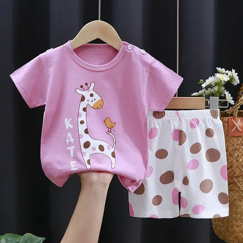 2PCS Children's Sets mother Kids Clothes Boys Girl