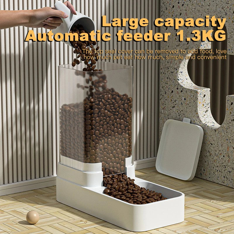 Automatic Cat Feeder & Water Dispenser with Gravity