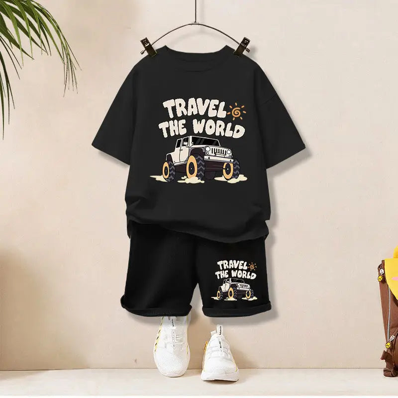 Summer Children Boy Clothes Letter Printed T-Shirts