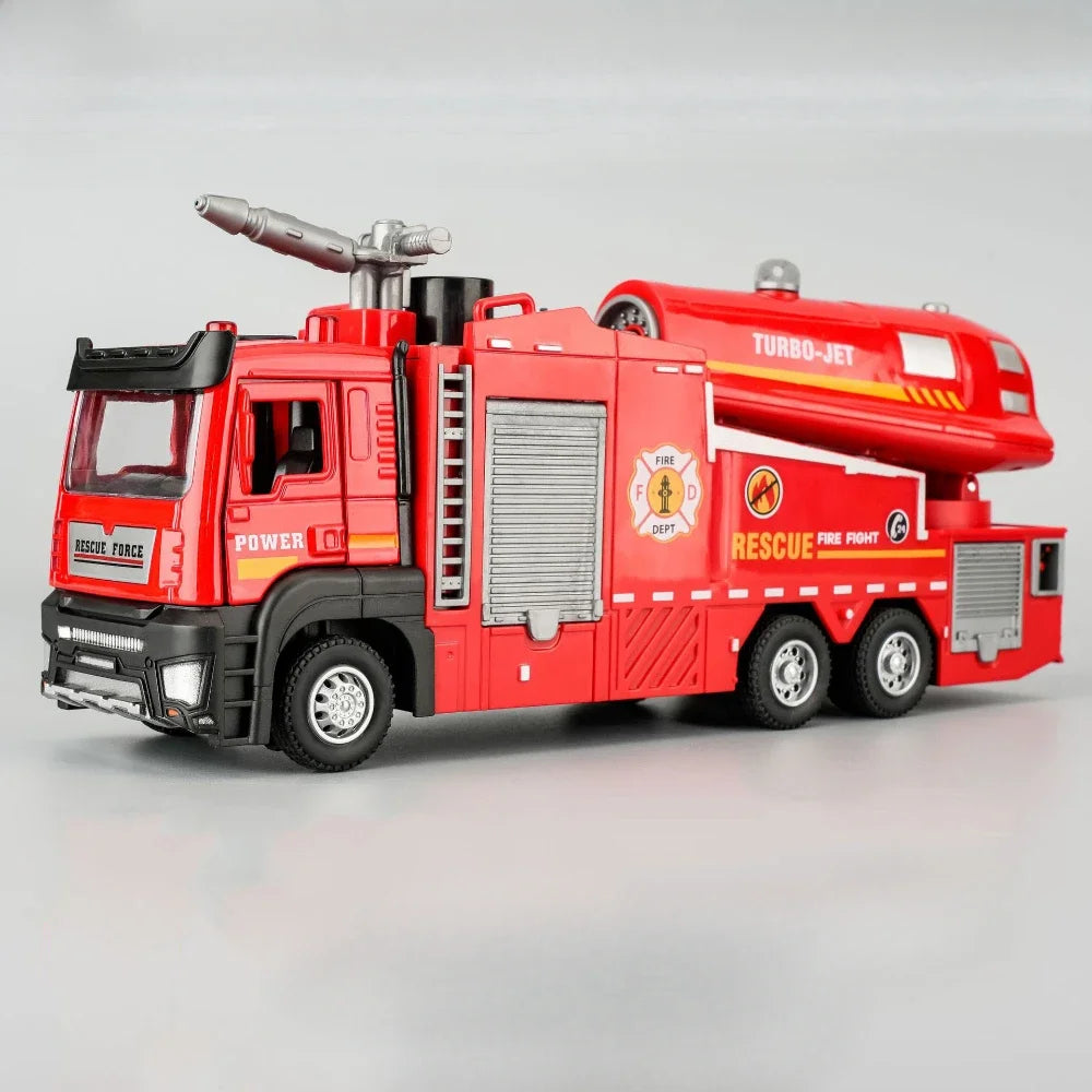 1:32 Scale Water Spray Fire Truck Model Ladder Trucks