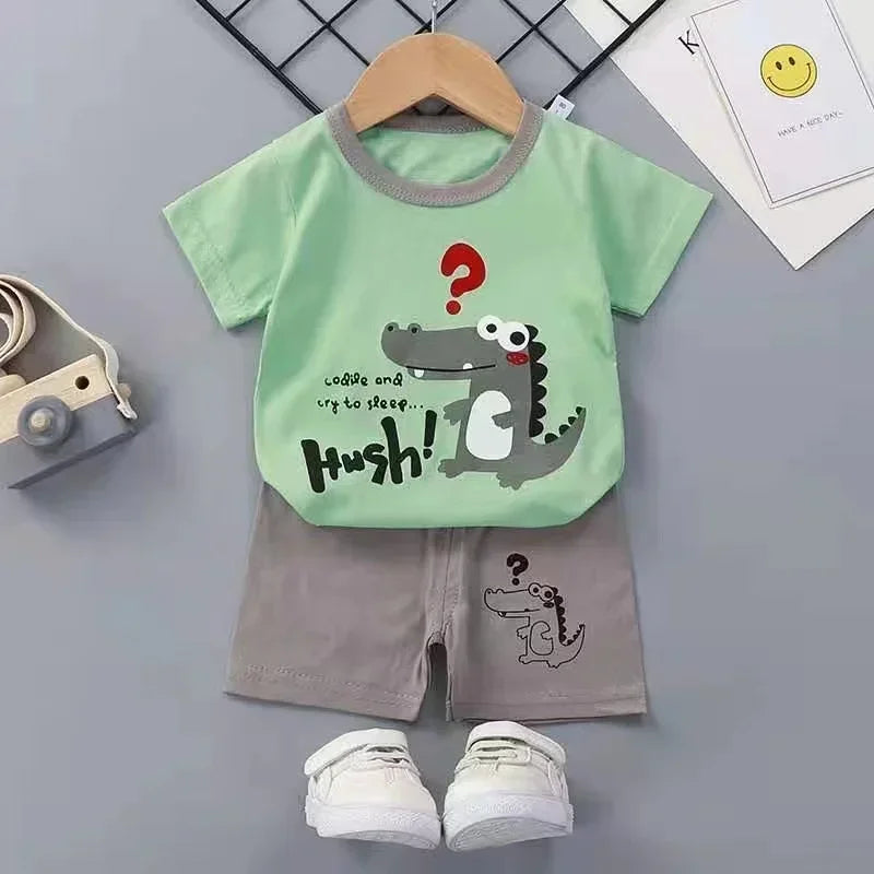 2PCS Children's Sets mother Kids Clothes Boys Girl