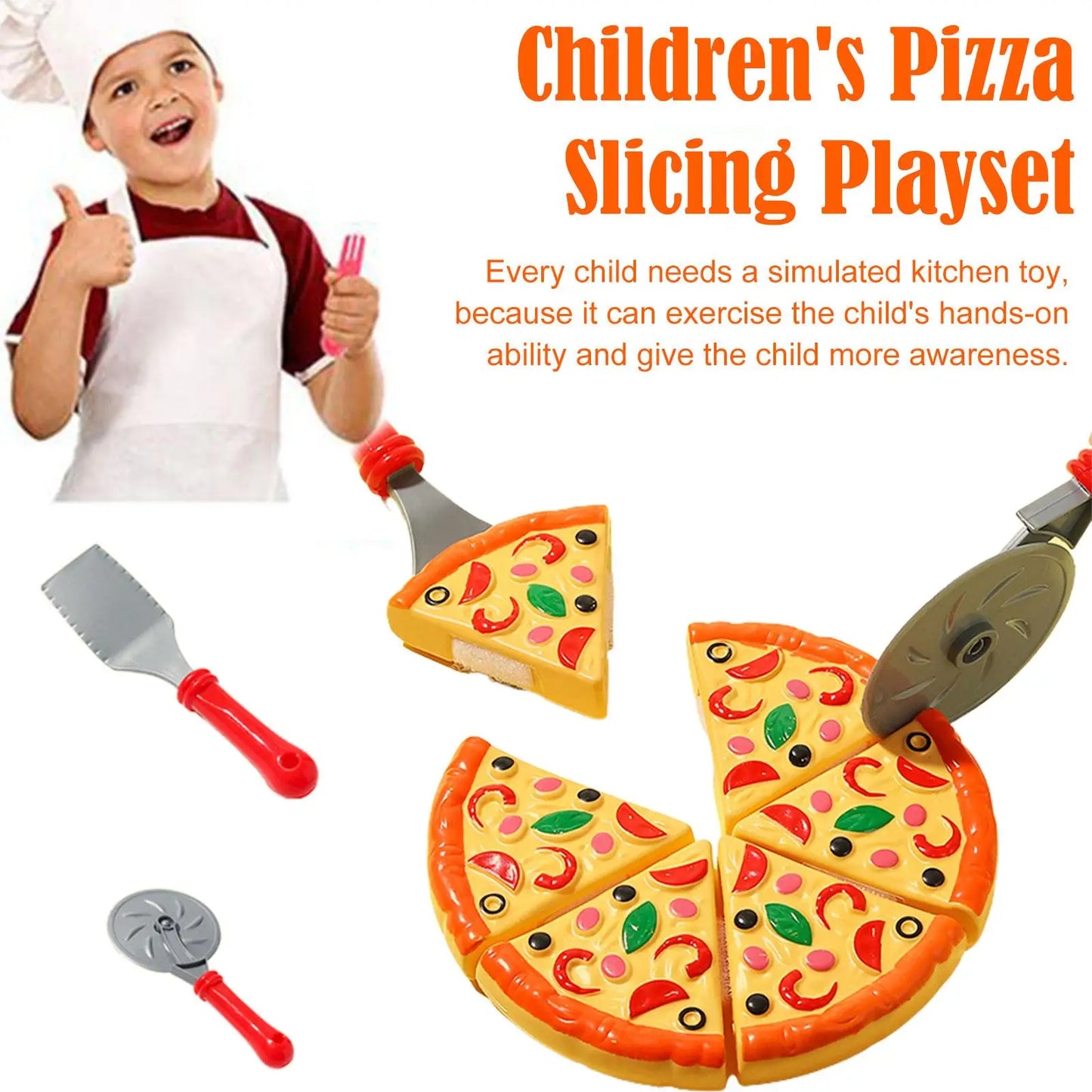 Kids Pizza Cutting Toy Simulation Plastic Pizza