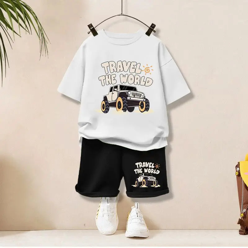 Summer Children Boy Clothes Letter Printed T-Shirts
