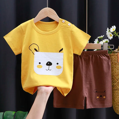 Kids Clothes Set Baby Boy/Girl T-Shirt + Shorts Summer