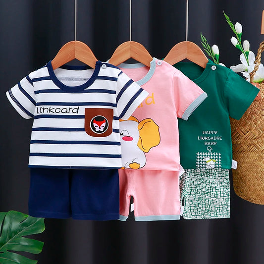 Kids Clothes Set Baby Boy/Girl T-Shirt + Shorts Summer