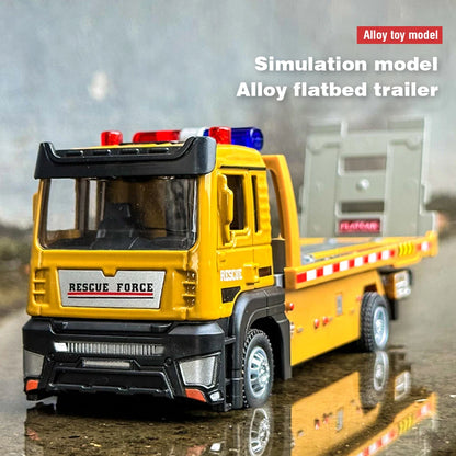 Alloy Truck Model 1/32 Diecast Flatbed Trailer Trucsk