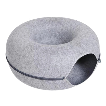 Felt Donut Bed for Cats House With Breather Hole