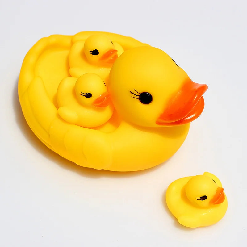 4PCS Cute Duck Baby Bath Toys Little Yellow Duck