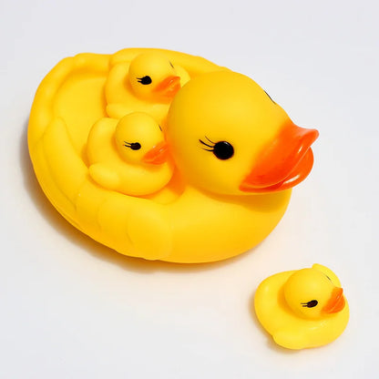 4PCS Cute Duck Baby Bath Toys Little Yellow Duck