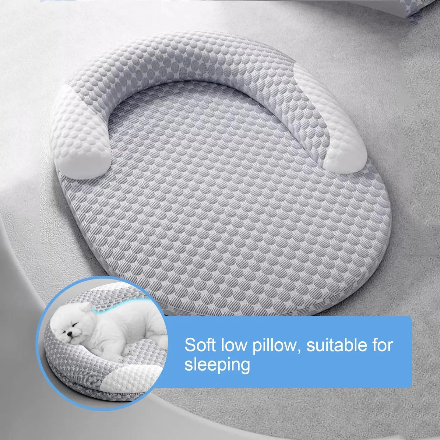 Dog Cooling Pad Mat with Pillow for Pet Puppy Cat