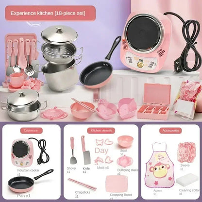 New Funny Kitchen Toys Girl  Can Cook  Mini Kitchen