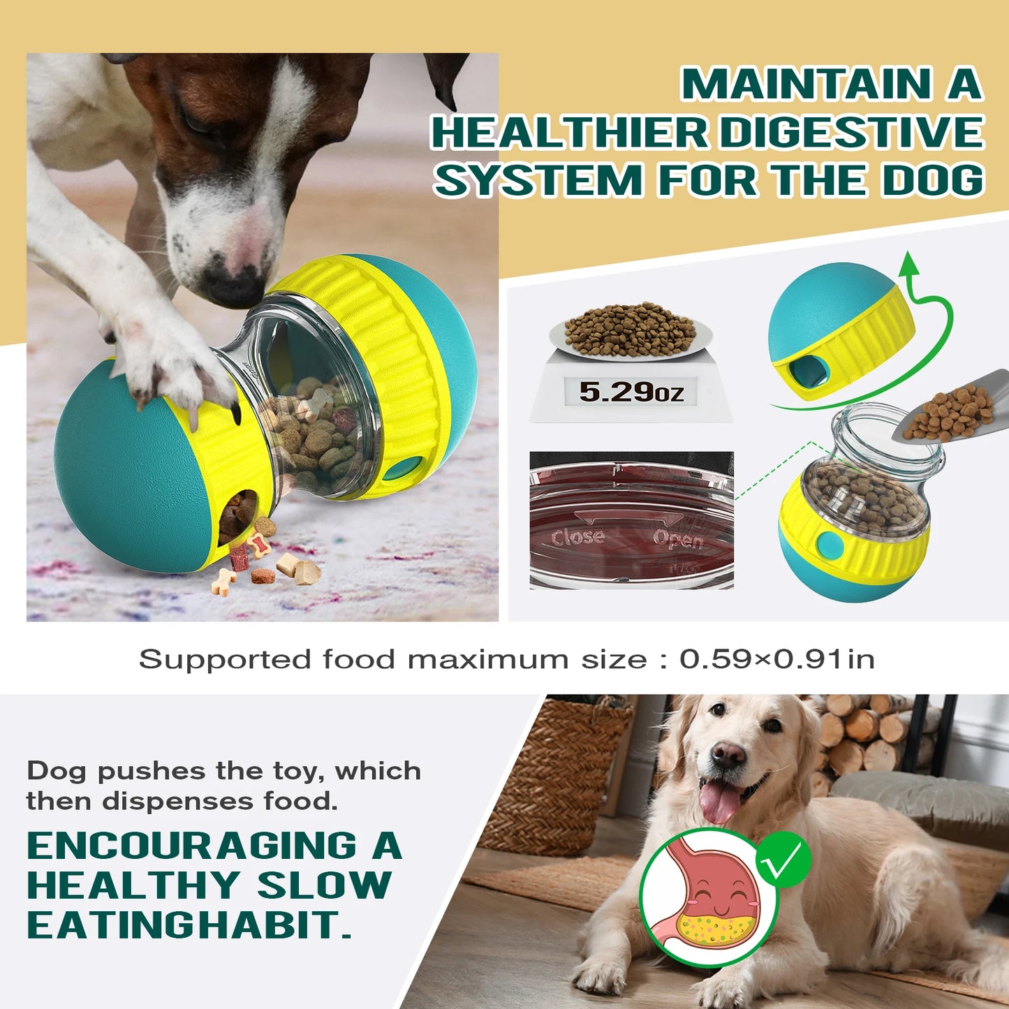 Treat Enrichment Pet Toys Slow Feeder Ball Food