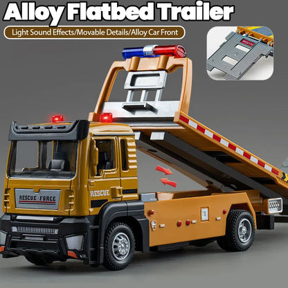 Alloy Truck Model 1/32 Diecast Flatbed Trailer Trucsk