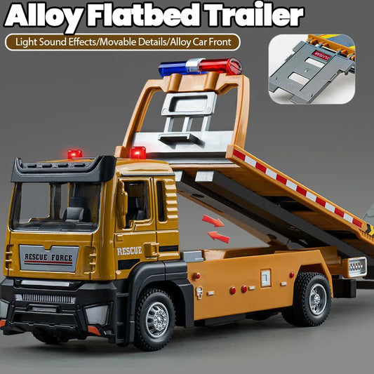 Alloy Truck Model 1/32 Diecast Flatbed Trailer Trucsk