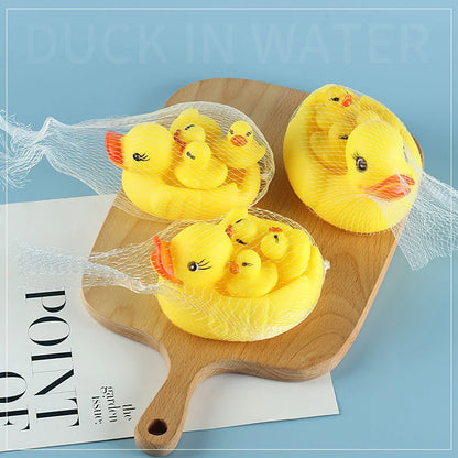 4PCS Cute Duck Baby Bath Toys Little Yellow Duck