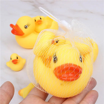 4PCS Cute Duck Baby Bath Toys Little Yellow Duck