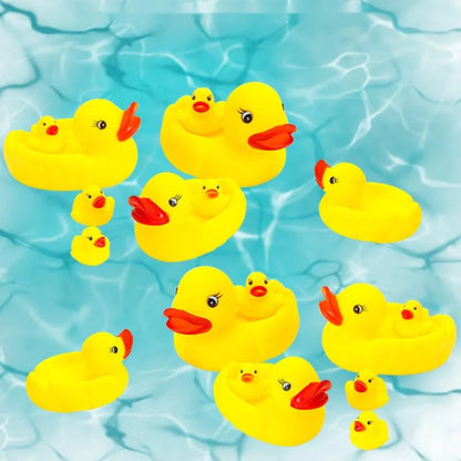 4PCS Cute Duck Baby Bath Toys Little Yellow Duck