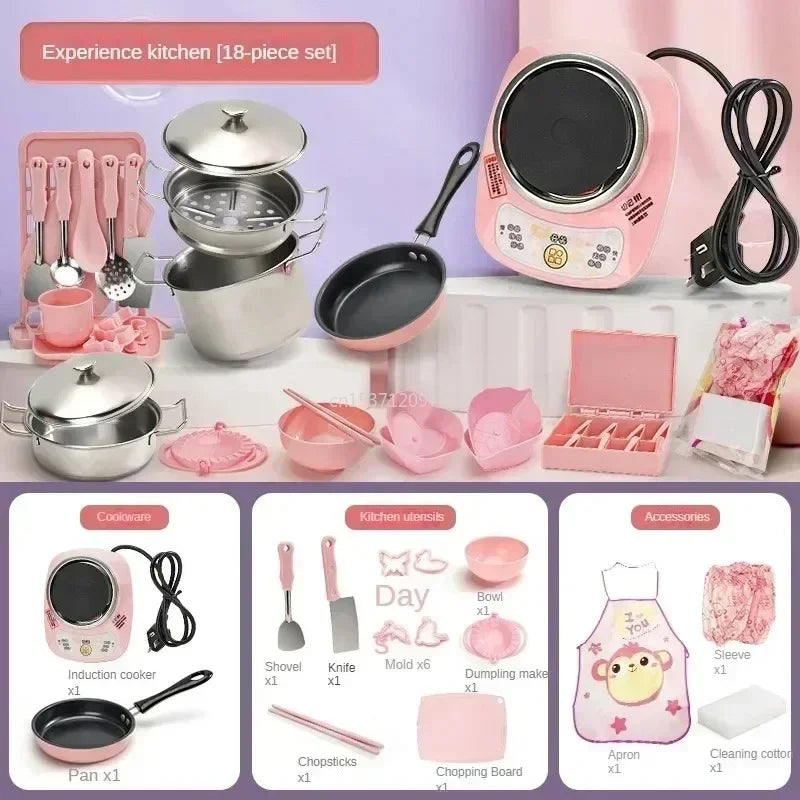 New Funny Kitchen Toys Girl  Can Cook  Mini Kitchen