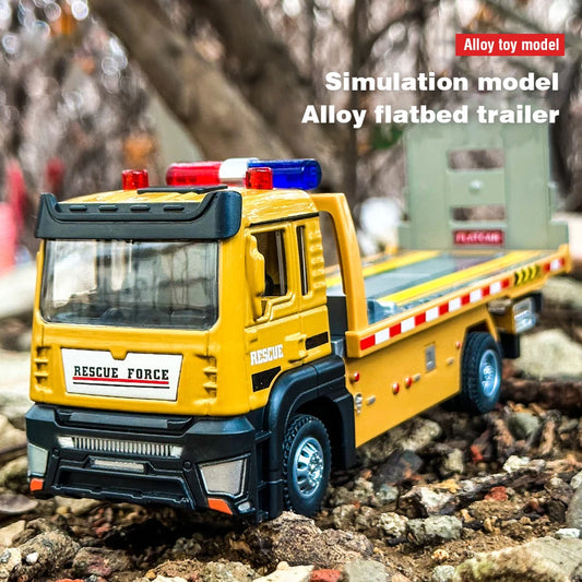 Alloy Truck Model 1/32 Diecast Flatbed Trailer Trucsk