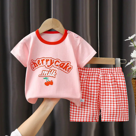 2PCS Children's Sets mother Kids Clothes Boys Girl