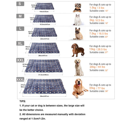 Multi-model pet flannel sleeping mat kennel mat blanket