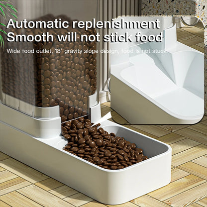 Automatic Cat Feeder & Water Dispenser with Gravity