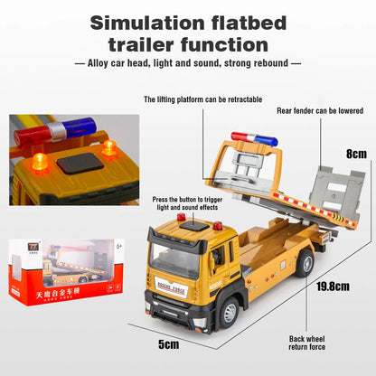 Alloy Truck Model 1/32 Diecast Flatbed Trailer Trucsk