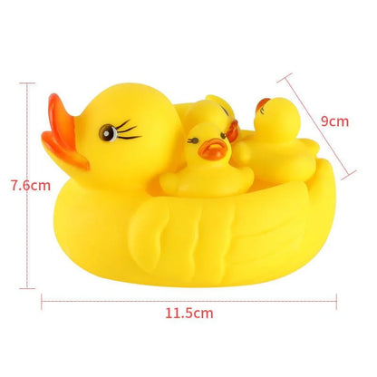 4PCS Cute Duck Baby Bath Toys Little Yellow Duck