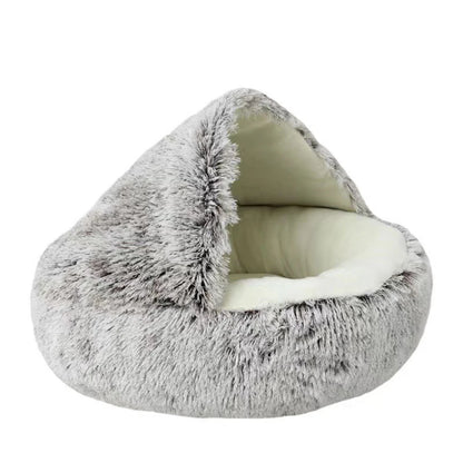 Soft Plush Pet Bed with Cover Round Cat Bed Pet