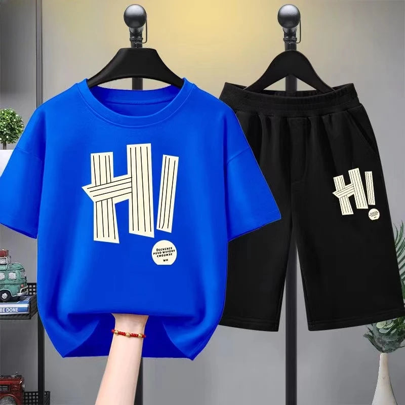 Summer Baby Girls Clothes Set Children Boy Letter